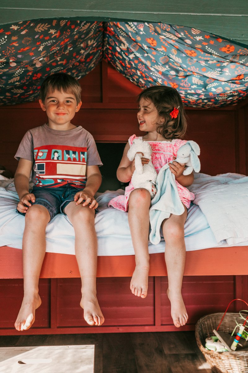 Exe Valley Glamping - kids will love the cabin bed with canopy